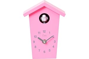 ‎CUCO CLOCK Cuco Clock Mini Kuckucksuhr HOCHHAUS, Wanduhr, Moderne Schwarzwalduhr, 17,0 × 12,4 × 9,0cm (LxBxH), Wanduhr mit Nachtruhefunktion, Kuckucksruf Vogelstimme, Quarzuhrwerk