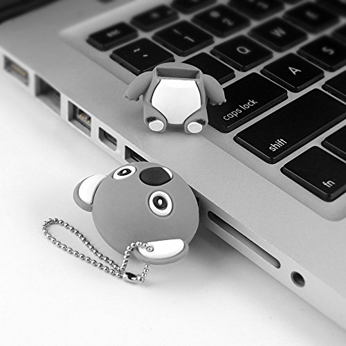 Simtyso 16GB USB Stick 2.0 Speicherstick Neuheit Nett Koala Tier Flash Laufwerk Drive mit Schlüsselanhänger Grau(32g,Der koala) - 4