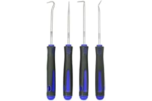 ZOKJSW Haczyk Uszczelka 4 szt. Zestaw do usuwania uszczelek olejowych Uniwersalny zestaw uszczelek olejowych do igieł i zgarniaczy do demontażu hak narzędzie