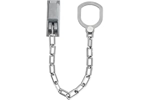 Maximex Łańcuch do klamki drzwiowej zamykany – do drzwi domu i wejściowych, ocynkowany metal, 30 x 7 x 2,5 cm, srebrny matowy