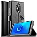 Produktbild KuGi Alcatel 3C Hülle, Alcatel 3C Wallet Case, Brieftasche Case Hülle PU Kunstleder Flip Case mit Standfunktion Kartenfächer und Bargeld für Alcatel 3C Smartphone.Schwarz