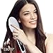 Straight Hair Brush Elite99 Hair Straightener Silky with Anion Hair Care, Anti Scald Static Electric Hair Straightening Comb, Make Tangled Hair Silky Massager with Detangling Digitial LCD,Professional Grade Anti-Static Ceramic Heating Plates with a Complimentary Travel Bag - White