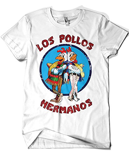 1526-Camiseta Breaking Bad - Los Pollos Hermanos Blanco