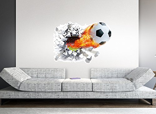 Grandora W5180 Wandtattoo brennender Fußball - 3