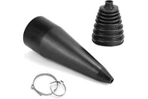 QWORK® Soufflet universel, avec pinces métalliques, avec cône de montage