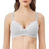 VANEVER Women's Cotton Bra Padded Non Wired Bra, 34B~44DD, Maternity Bra, Full Coverage Wireless Bra