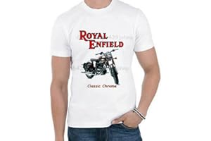 Royal Enfield Chrome Fruit of The Loom Bike T Shirt