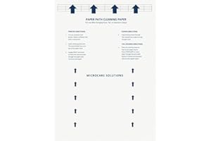 MICROCARE SOLUTIONS Hoja de Limpieza de Impresora láser y de inyección de Tinta, Reutilizable, tamaño Carta, Papel Limpiador de Impresora para computadora, escáner, copiadora, fax, Rodillo, Kit de Hojas de Limpieza, 10