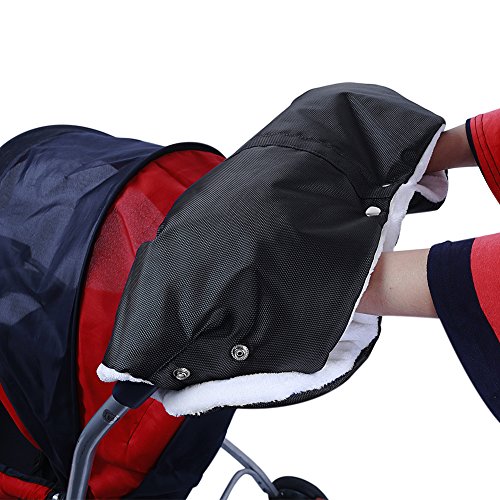 IntiPal Baby Pushchair/Pram/Stroller Fleece Hand Muff / Hand Warmer Winter Gifts (Dark Grey)