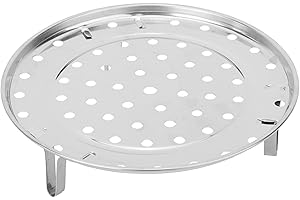 RAGUSO Plateau de support de vapeur rond en acier inoxydable multifonctionnel de grand diamètre pour pot instantané cuisine à domicile cuisson accessoires d'autocuiseur panier à
