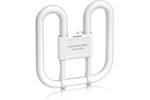 Lamptobe GR8 2-PIN 28W 2D Compact Fluorescent Light Bulb - Square Flat Butterfly Shape Energy Saving Lamp Natural White 4000K GR8 DD CFL Light Bulb Non-Dimmable for Ceiling Flush Lights (1-Pack)