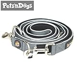 ✅ 15% Rabatt auf diese Leine + dazu passendes Halsband in unserem Pets'nDogs-Shop | Verarbeitung nach deutschen Qualitäts-Standards | Massive polierte Metall-Teile | Belastbare & leichtgängige Karabiner | Gesamt-Gewicht ca. 300g