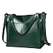 Produktbild QQWE Modische Handtaschen PU-Leder-Umhängetasche Damen Cross-Body Bag Damen Taschen Casual Work Travel Pocket,Green-(LxWxH):29x15x27cm