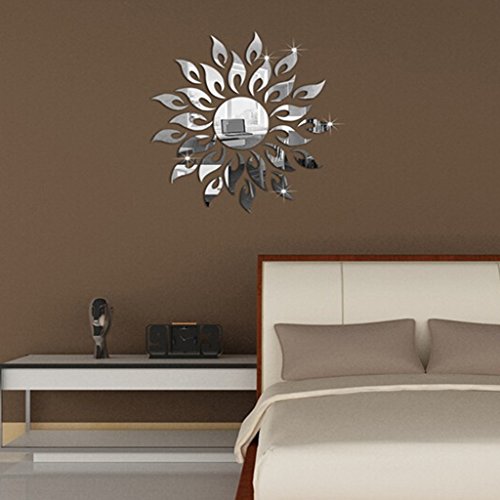 Gazechimp 27x Sonne Design , Spiegel Stil Wandbilder Wandaufkleber Aufkleber Wandtattoo Dekor Für Schlafzimmer Schrank - 5