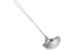 ABOOFAN Mestolo Cucina in Acciaio Inox Con Beccuccio Mestolo Per Zuppe E Salse Utensile Da Cucina Resistente E Facile Da Pulire Adatto Per Uso Domestico E Ristoranti 27cm