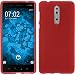 Produktbild PhoneNatic Case für Nokia 8 Hülle Silikon Rot Matt Case