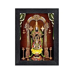 Tirupati Balaji - Lord Venkateswara Religious Wood Photo Frames(photoframe,Multicolour,8x6inch)-22582