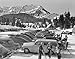 Produktbild Tourists standing near parked cars in a parking lot Cross State Highway Stevens Pass Washington USA Poster Drucken (45,72 x 60,96 cm)
