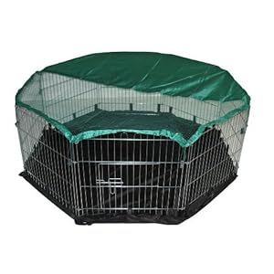 BUNNY BUSINESS 8-Panel Parque de Juegos con Red de Seguridad Libre y Suelo, de Nylon, 55 x Pulgadas, Extra Grande