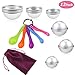 Produktbild Buluri 12 Stück Badebombe Formen in 3 Größe mit 5 Stück Löffel Set und Eine Tasche, Soap Making Kits Bälle Form Set für DIY Handgemachte Badekugeln und Seifen