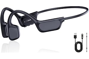 ZOVIMAX Militari Cuffie Conduzione Ossea, Bluetooth 6.0, IP68 Nuoto Impermeabili Sport-Cuffie Con Lettore MP3 da 32GB, 12Ore Anti-vento Open Ear Sportive Auricolari per Subacquee/Surf/Corsa/Ciclismo