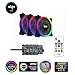 Produktbild Aigo DR12 PRO Kit 3 Lüfter 16 LEDs Dual Halo RGB Rainbow 120 mm Cooling Fan PWM 6-Pin 1200rpm Addressable 5V 3pin ADD RGB SYNC