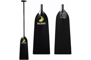 Z&J SPORT Carbon Fiber Dragon Boat Paddle with T handle, IDBF Approved Paddle Oval Shaft (120-132CM)