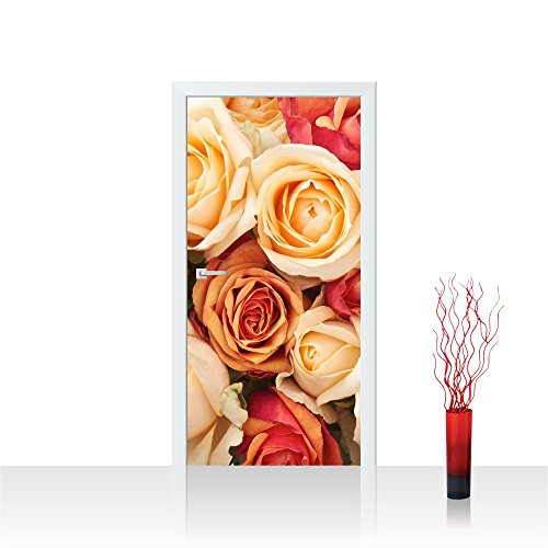 Liwwing TTSKPP-0191-100X211 - Puerta de fondo de pantalla autoadhesivo 100 x 211 cm - cima! fondos de escritorios prima más la puerta! carteles de puertas xxl paneles de las puertas imagen de fotos de la puerta del papel pintado folie carteles papel mural de flores deco flores del amor - sin 191ª