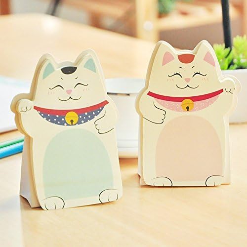 Cute Lucky Cat sticky notes, memo pads for DIY scrapbook decoration, bookmark, paper working, wedding party deco-Pattern Random