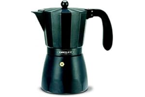 Oroley - Cafetera Italiana Touareg | Aluminio | 6 Tazas | Cafetera Vitrocerámica, Fuego y Gas | Estilo Tradicional