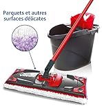 Vileda - UltraMax Sensitive Spécial Parquet - Kit complet Balai à Plat Microfibre + Seau-Essoreur