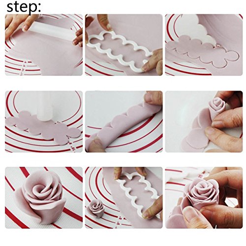 Rosen Ausstecher Weihnachten Set VALUE MAKERS 3-tlg ausstecher für Fondant inkl – the Easiest Rose Cutter Ever Blüten - 4