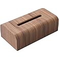 Voolok Tissue Box Holder, Wooden Rectangular Pumping Paper Cover, Push and Pull Design Tissue Box, for Home, Office, Living Room, Kitchen