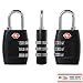 Produktbild XCSOURCE® Zahlenschloss TSA Travel Gepäck Koffer Luggage Kombination 3 Digit Vorhängeschlösser Padlock Locks Schwarz HS162