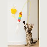 Kedi Oyun Oltası Elastik Kendinden Yapışkanlı, Yavru ve Yetişkin Kediler İ&ccedil;in Eğitici T&uuml;yl&uuml; İnteraktif T&uuml;yl&uuml; Oyuncak