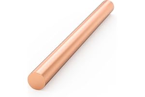 KWOKWEI Reines Kupfer Rundstab Ø 12 mm in 250 mm Länge, Massiver Kupferstab Drehbankstange 99.9% Rein Kupferstäbe für DIY Metallhandwerk Hobbys DIY Schmuck Modell, 1 Stück
