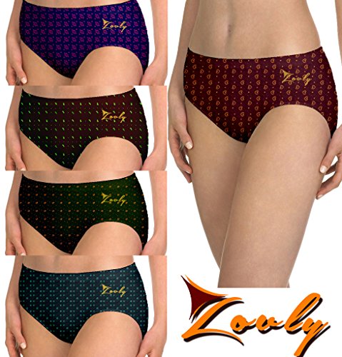 lovly printed panty (pack of 5) RS.259 (64.00% Off) - Amazon