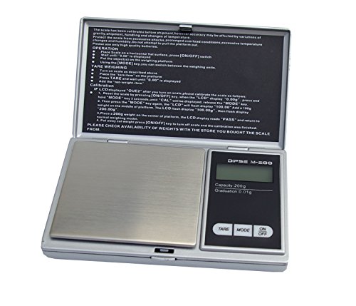 Dipse Digitalwaage M-200 – Digitale Feinwaage / Taschenwaage bis 200g in 0,01g Schritten - 3