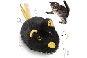 Pawsayes Jouets interactifs pour Chats d'intérieur, Jouet Souris Automatique Rechargeable avec Son grinçant, Jouet Souris électrique Intelligent pour Chaton