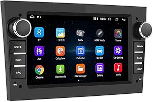 [1+32G]CAMECHO Android 13 Autoradio per Opel Corsa d/Astra h/Zafira b/Meriva/Vivaro,7 Pollici HD TouchScreen Schermo Navigatore con Mirror Link WiFi RDS FM USB Bluetooth Comandi al Volante(Nero)