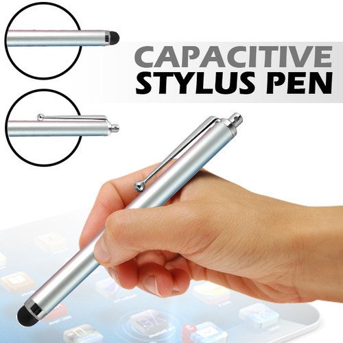 AE Stylus Pen for iPhone 3G 3GS 4 4S 5 IPAD 2 3 4 Samsung HTC Touch Tablet Silver