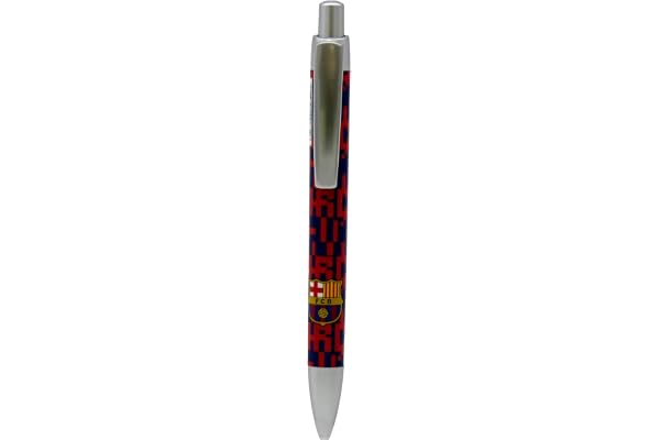 CYPBRANDS FC Barcelona Stylo à bille pour jeunes en métal, rouge, motif bouclier FC Barcelone, produit officiel (CyP Brands), BP-22-BC