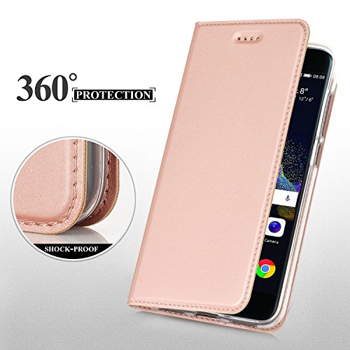 LG K8 2017 Hülle, IVSO Hohe Qualität Advanced Shock Absorption Technology Case Folio Tasche Cover für LG Mobile K8 (2017) Smartphone (5.0 Inch IPS Screen, 8GB Storage, Android 7.0) Smartphone (Für LG Mobile K8 (2017), Rose Gold) - 2