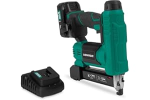 VONROC Graffatrice chiodatrice a batteria VPower 20V. Include una batteria 2Ah, caricabatterie, 1000 graffette e 1000 chiodi