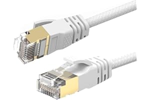 Reulin 1,5 m Cat 7 A Ultra cienki - kabel sieciowy Gigabit Ethernet prędkość do 40 Gbs/1000 MHz kompatybilny z Cat5 Cat5e Cat6 Cat6a Cat7 Cat7A+ do szybkiego podłączenia do routera przełączników