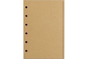 JALACH 160 Blätter/ 320 Seiten A7 Nachfüllpapier, 2er Pack Einlageblätter 6-Loch-Binder Blanko/Liniert Nachfüllpapier für Notizbuch Tagbuch Organizer Planer (A7, Blanko Kraftpapier)