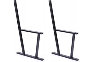 Anwicar Bench Legs, Metal, Black, Sturdy Bench Frame for Garden Bench, High-Quality Bench Feet, Set of 2, Can Be Attached to the Ground