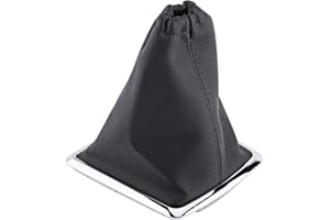 AELOA Schaltknauf for Schaltmanschette Car Stick Gaiter-Manschette PU-Leder Ersatz for Staubschutzhaube Kompatibel mit Ford Focus 2005-2012 Schalthebelüberzug aus Leder