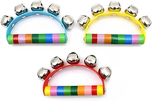 CPJJ 3 Piezas Maracas de Madera,Juguetes Educativos Musicales,Sonajero de Madera,Sonajero Instrumento Musical de Percusión,Regalo de Navidad