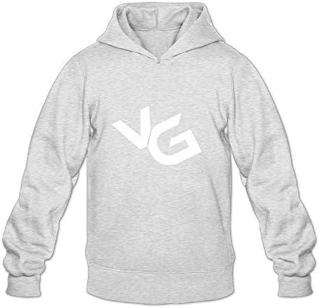 Vanossgaming Logo VG Geek 100% Cotton Long Sleeve Hoodies For Men -  Grey - 
